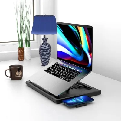 Multifunctional Pro Hub With Laptop And Phone Stand Powerology - Black